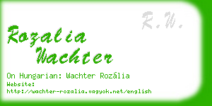 rozalia wachter business card